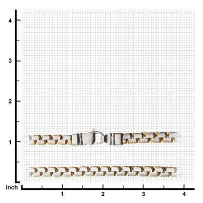 Matte Silver & Gold Reversible Curb Chain Colossi Necklace