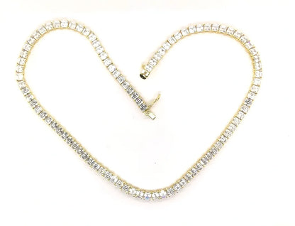 Baguette Diamond Tennis Necklace 5mm 16" 18"