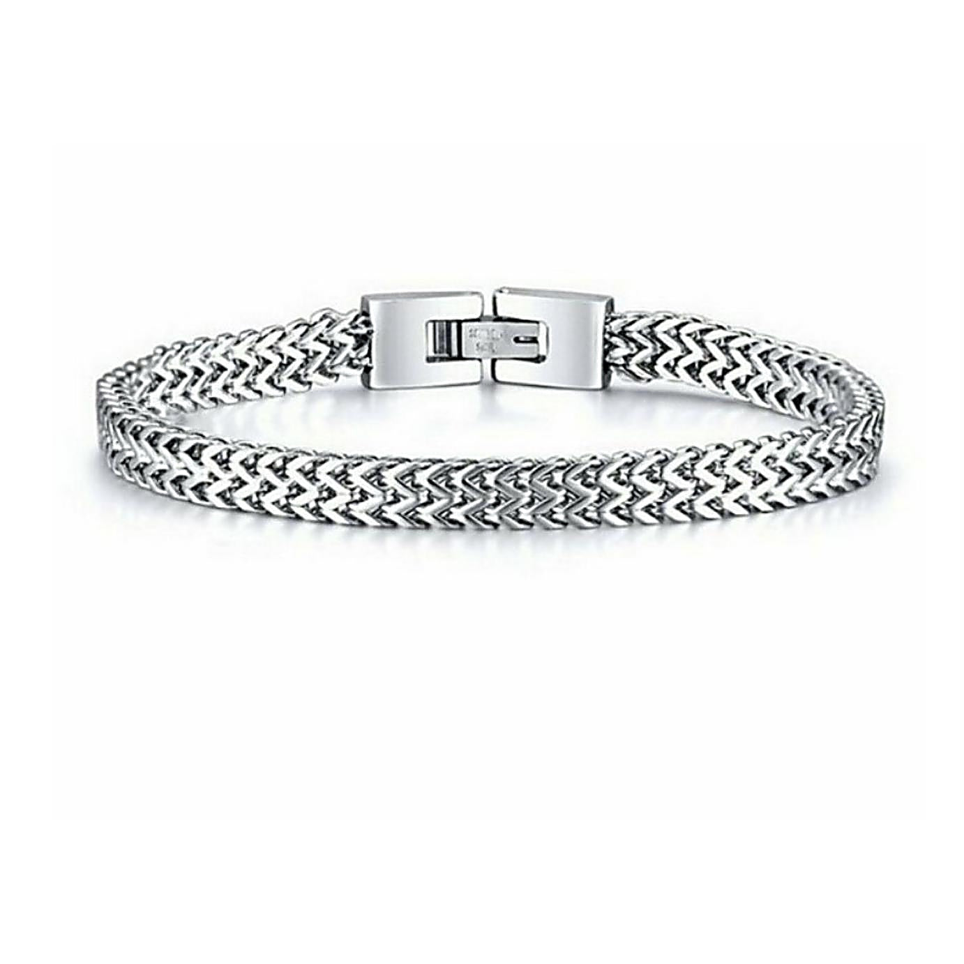 Double Cheveron Mens Bracelet