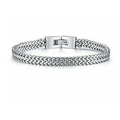 Double Cheveron Mens Bracelet
