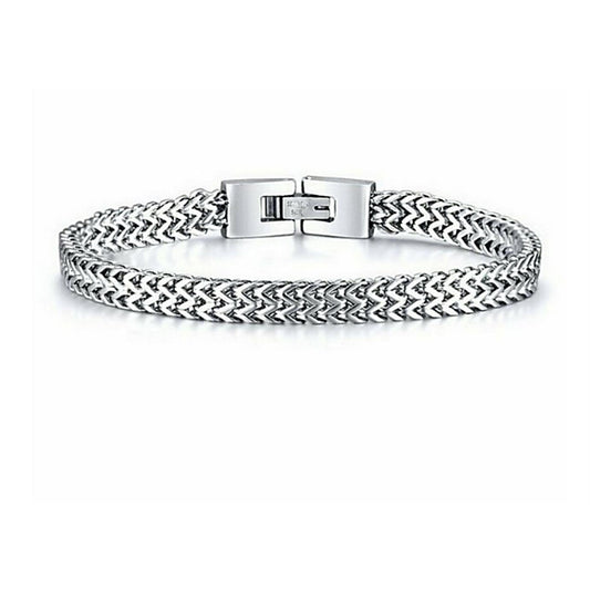 Double Cheveron Mens Bracelet