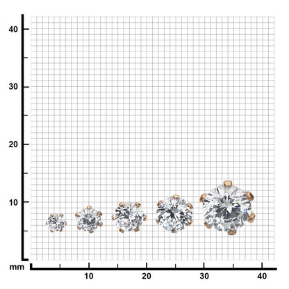 Rose Gold Clear CZ Stud Earrings (Unisex)