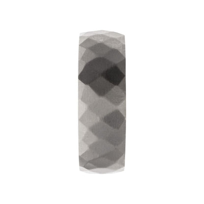 Men's Titanium & Redwood Matte Finish Mosaic Ring